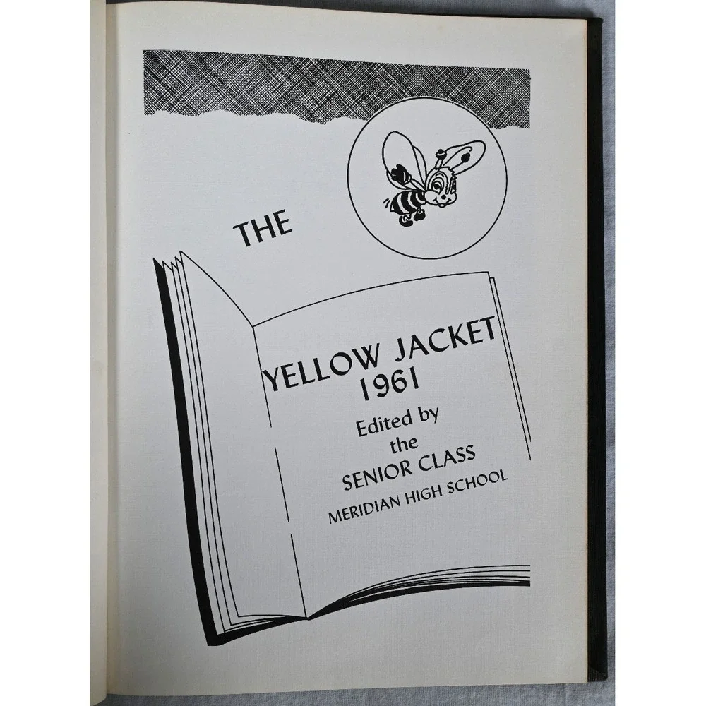 Meridian Texas Yellow Jacket 1961 School Yearbook Vintage Annual